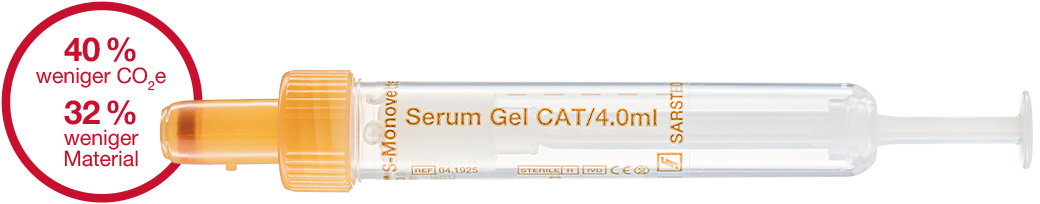 CO2e- und Materialeinsparung bei der S-Monovette®